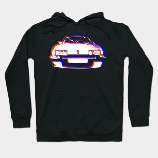 Rover SD1 1980s British classic car monoblock red white blue Hoodie